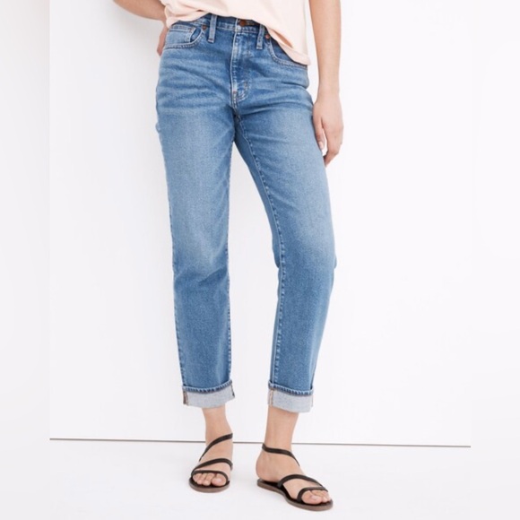 Madewell Women’s Roadtripper Slim Boyjean SIZE 30 PETITE Aylesbury Blue Wash - Picture 2 of 15